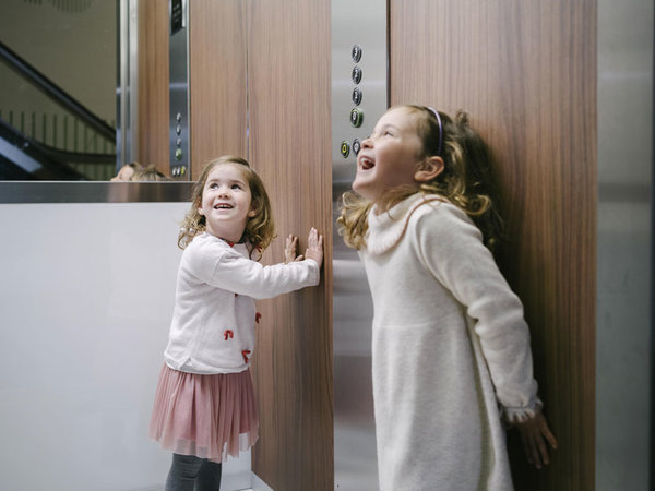 Girls in the lift